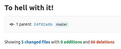 Removing all files from git